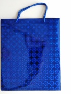 Сумочка синяя голография 32x26x10см. арт.16841