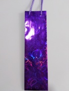 Сумочка винная голография фиолетовая 10x36x9см.