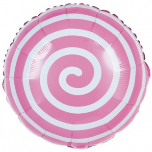 F 18"(45см.) Круг Леденец Спираль розовый арт.QQLY-B0440 фото 4716