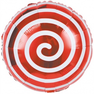 F 18"(45см.) Круг Леденец Спираль красный арт.QQLY-B0726 фото 4726