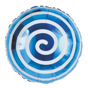 F 18"(45см.) Круг Леденец Спираль синий арт.QQLY-B0726 фото 4730