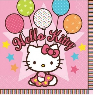 Салфетка Hello Kitty, 33см.,16шт. 1502-0930 фото 1499