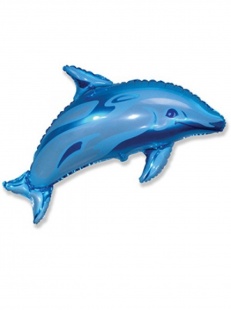FM 37"/94см. Фигура Дельфин синий фольга 901546 фото 2109