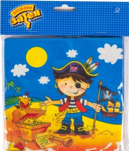 Салфетка Маленький пират, 33см., 12шт. 1502-1284 фото 1471