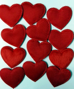 Валентинка-сердце красное 4см. 12шт.уп.  фото 1416