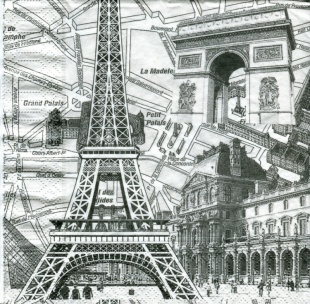 Салфетки "Париж" 3-х слойные  фото 4458