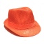 Шляпа с пайетками, оранжевая