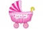 FM 36"(91см.) Фигура  "Коляска детская" розовая фольга арт.901741 t('фото') 4789