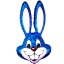 FM 32" Фигура Голова зайца синяя t('фото') 2078