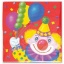 Салфетка Клоун с шарами, 33см.,12шт. 1502-0463 t('фото') 1508