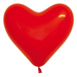 G Сердце без рис. 17"/44см.,  Красные арт.1105-0146 фото 3937