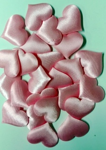 Валентинка-сердце розовое 3см. 24шт.уп.  фото 1418